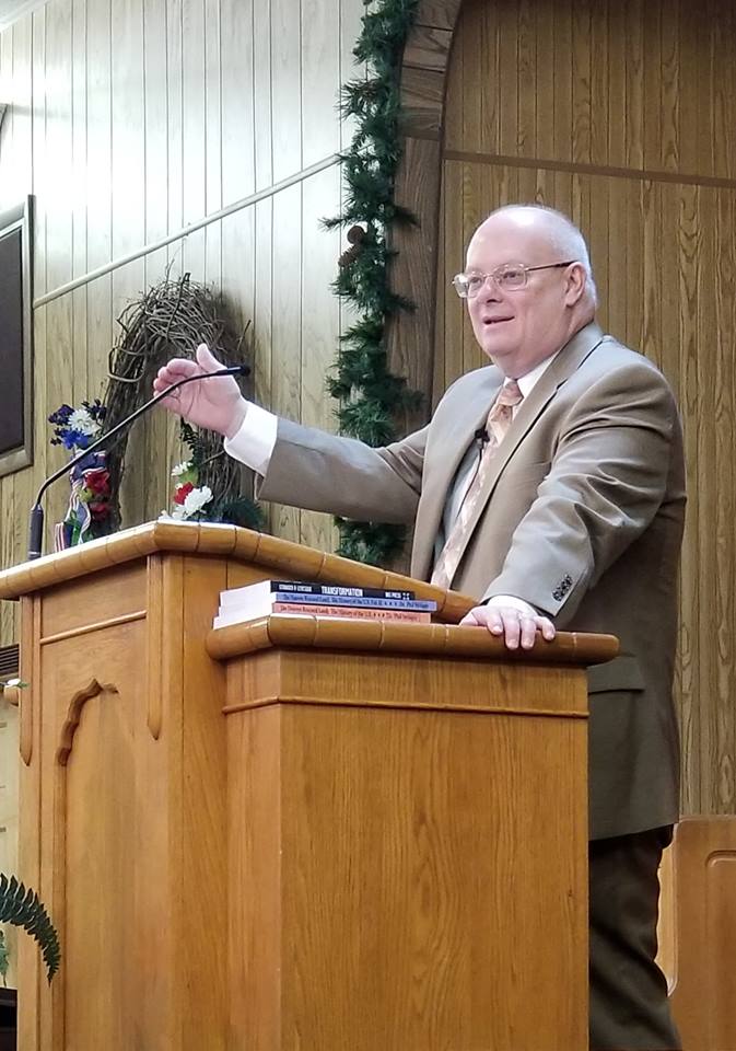 Dr. Phil Stringer preaching at
                                  SHBC
